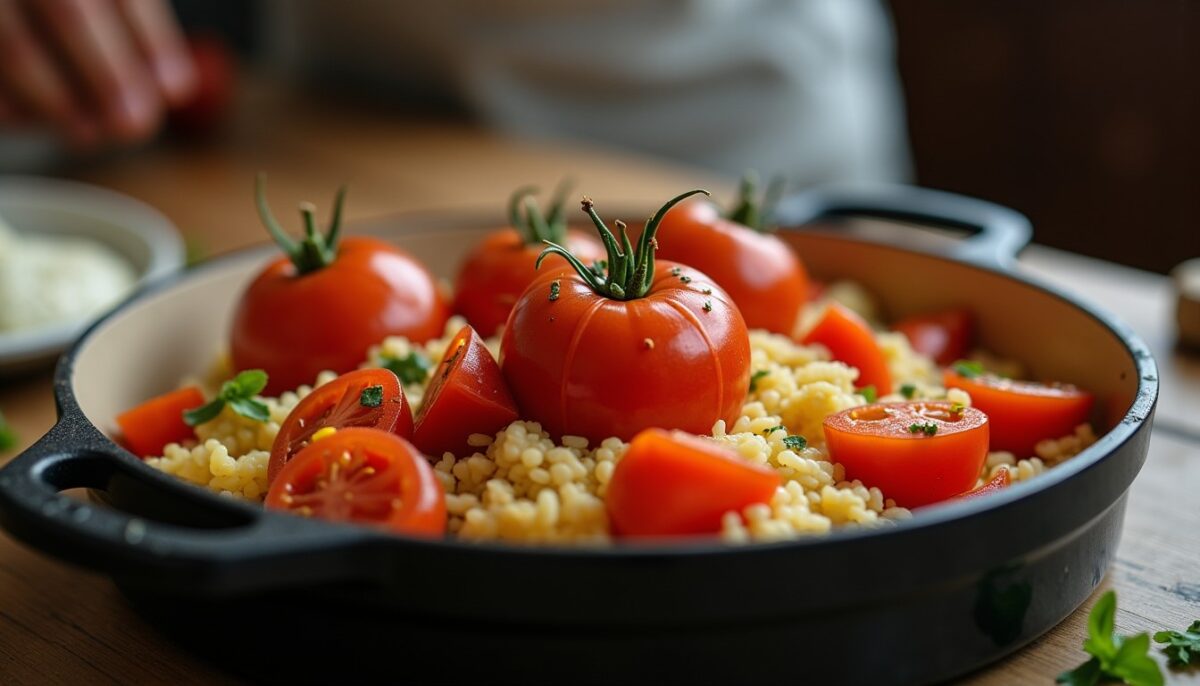 Tomates farcies et riz au four : une recette simple et conviviale pour toute la famille Tomates farcies et riz au four : une recette simple et conviviale pour toute la famille