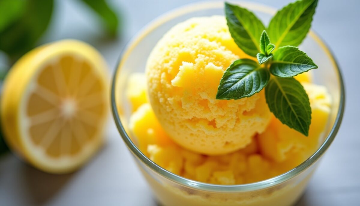 Sorbet citron basilic Novascope : découvrez la recette maison pour une fraîcheur onctueuse Sorbet citron basilic Novascope : découvrez la recette maison pour une fraîcheur onctueuse