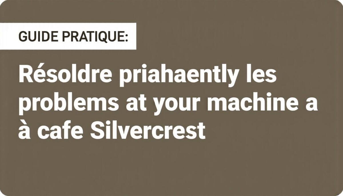 Guide pratique : Résoudre rapidement les problèmes de votre machine à café Silvercrest Guide pratique : Résoudre rapidement les problèmes de votre machine à café Silvercrest