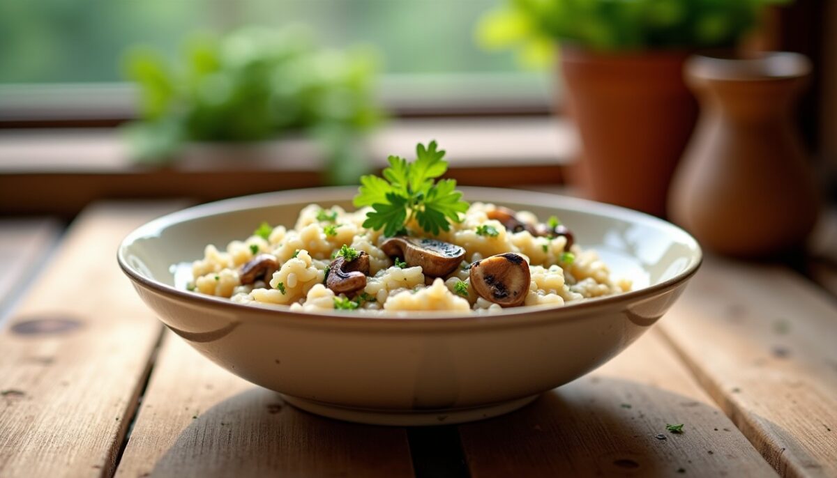 Délicieux risotto aux champignons : une recette simple et onctueuse Délicieux risotto aux champignons : une recette simple et onctueuse