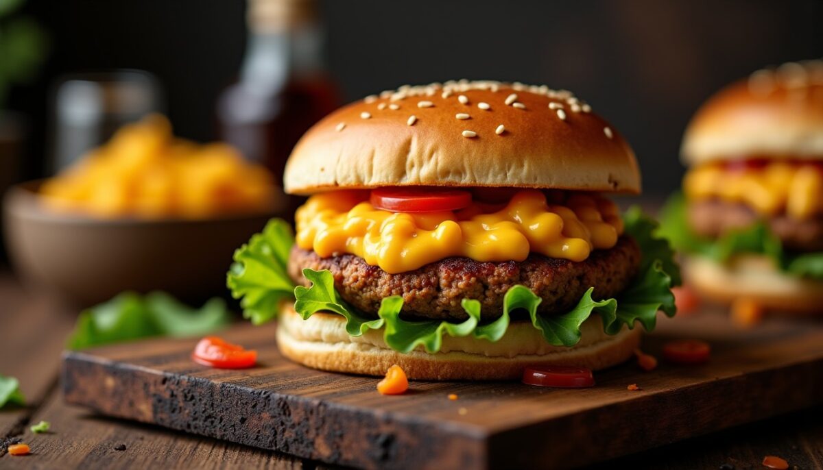 Macaroni Burgers : Découvrez la recette gourmande du burger au mac and cheese fondant Macaroni Burgers : Découvrez la recette gourmande du burger au mac and cheese fondant